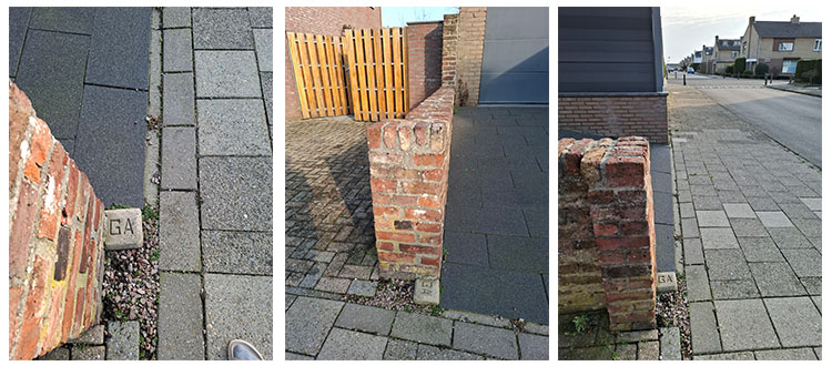 Deze grenssteen bevindt zich op de grens van het perceel van de familie Darding op de Ambiorixweg en het openbaar gebied (gemeente-eigendom). De steen gaf het grenspunt aan tussen de onteigenende grond van destijds kolenboer Knubben en de grond van de gemeente Amby (GA).